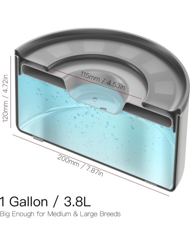 Tazón de Agua Sin Derrames Feedoo 3.8L Acero Inoxidable Doble Pared