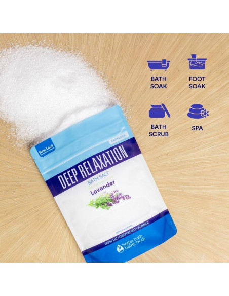 Sal de Baño Relajante 32 Onzas Better Bath con Lavanda y Vitamina C Sal de Baño Relajante 32 Onzas Better Bath con Lavanda y Vitamina C