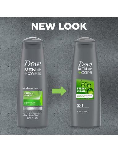 Champú y Acondicionador 2-en-1 Dove Hombres 340 ml Fortificante