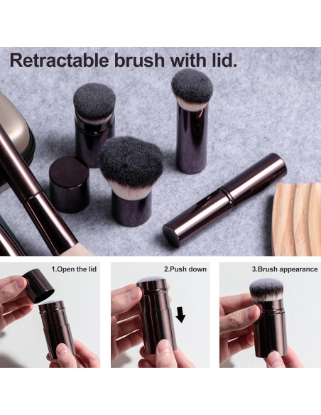 Conjunto de Brochas de Maquillaje BS-MALL - 22 Piezas Portátil Conjunto de Brochas de Maquillaje BS-MALL - 22 Piezas Portátil