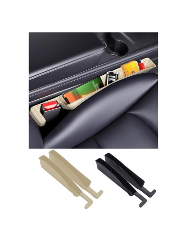 Organizador Relleno Espacio Asientos Coche Suflywe 2PCS Beige