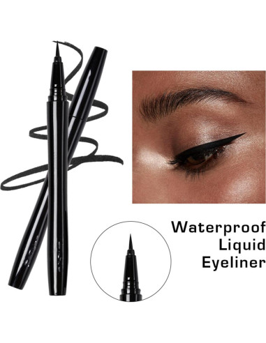 Lápiz de Ojos Líquido Impermeable MAEPEOR Marrón Oscuro 15g