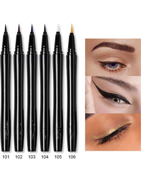 Lápiz de Ojos Líquido Impermeable MAEPEOR Marrón Oscuro 15g Lápiz de Ojos Líquido Impermeable MAEPEOR Marrón Oscuro 15g