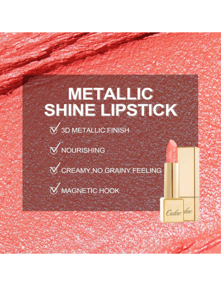 Labial Mate Oulac GM11 Aurora - Acabado Metálico Brillante 32g Labial Mate Oulac GM11 Aurora - Acabado Metálico Brillante 32g