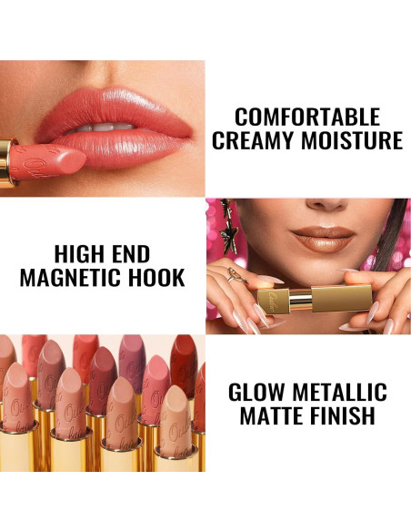 Labial Mate Oulac GM11 Aurora - Acabado Metálico Brillante 32g Labial Mate Oulac GM11 Aurora - Acabado Metálico Brillante 32g