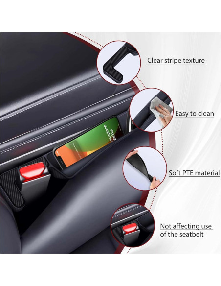 Organizador Relleno Espacio Asientos Coche Suflywe 2PCS Beige Organizador Relleno Espacio Asientos Coche Suflywe 2PCS Beige
