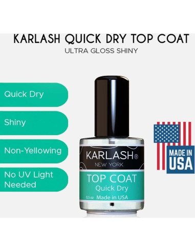 Esmalte de Uñas Rápido Secado Karlash 15ml Brillante (2 Piezas)