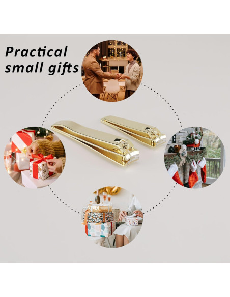 Juego de 2 cortauñas de acero inoxidable Atimier - Regalo navideño Juego de 2 cortauñas de acero inoxidable Atimier - Regalo navideño
