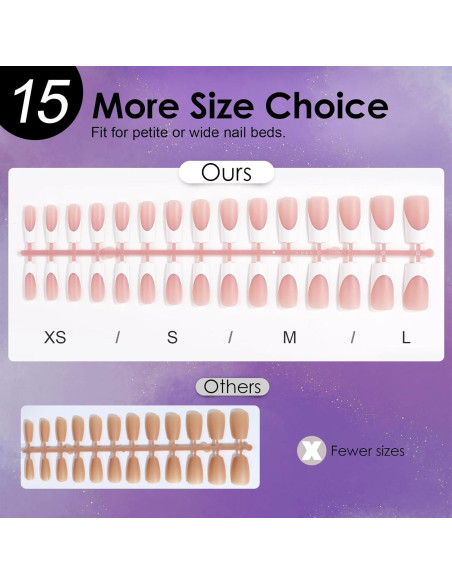 Uñas Postizas Punta Francesa Canvalite 300 Pcs Rosa y Blanco Uñas Postizas Punta Francesa Canvalite 300 Pcs Rosa y Blanco