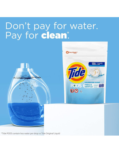 Tide PODS Libre y Suave - Cápsulas de Jabón Hipoalergénicas 111 Unidades