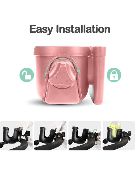 Soporte para Taza Universal Honghauth Rosa 2 en 1 Ajustable Soporte para Taza Universal Honghauth Rosa 2 en 1 Ajustable