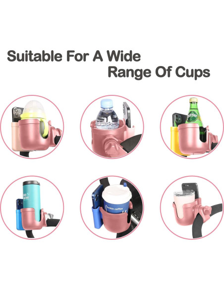 Soporte para Taza Universal Honghauth Rosa 2 en 1 Ajustable Soporte para Taza Universal Honghauth Rosa 2 en 1 Ajustable