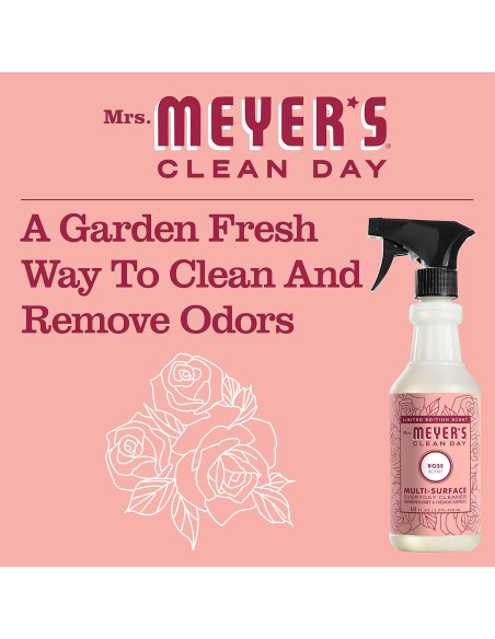 Limpiador Multiusos Mrs. Meyer's Clean Day Rosa 473ml (Paquete de 6) Limpiador Multiusos Mrs. Meyer's Clean Day Rosa 473ml (Paquete de 6)