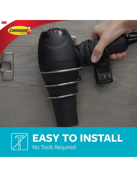 Soporte para Secador de Pelo Command con Tiras Resistentes Soporte para Secador de Pelo Command con Tiras Resistentes