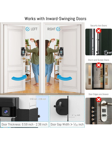 Soporte de Timbre Anti Robo Homalor para Ring y Blink - Negro Mate