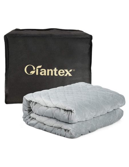 Manta con peso Giantex 6.8 kg 122x183 cm algodón gris Manta con peso Giantex 6.8 kg 122x183 cm algodón gris