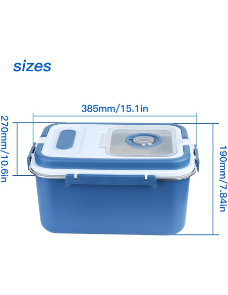 Contenedor de Almacenamiento YXQ 10L Acero Inoxidable Azul Contenedor de Almacenamiento YXQ 10L Acero Inoxidable Azul