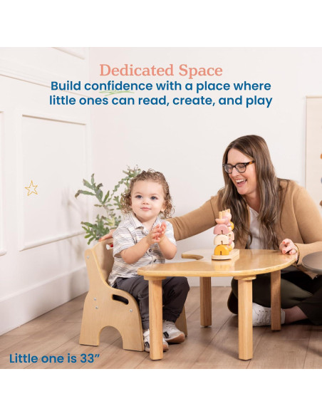 Conjunto de Mesa y Silla Little Learner ECR4Kids Madera Natural Conjunto de Mesa y Silla Little Learner ECR4Kids Madera Natural