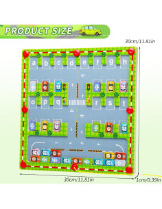 Tablero Magnético Montessori Alfabeto 29.7x1.5cm para Niños 3-5 Años 2