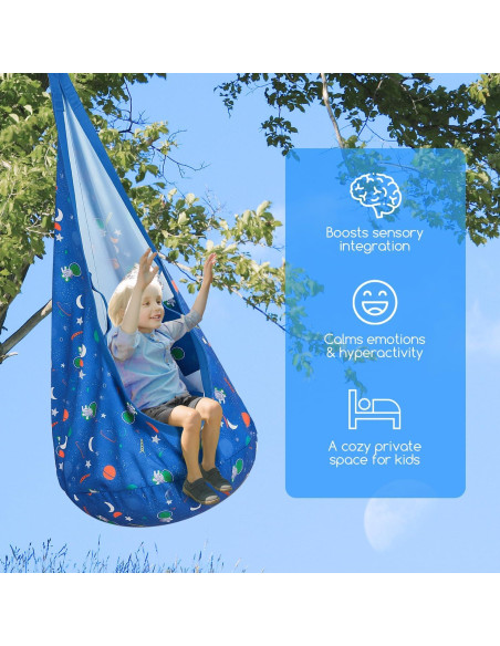 Columpio Sensorial Safotad Azul para Niños - Soporta 90.72kg Columpio Sensorial Safotad Azul para Niños - Soporta 90.72kg