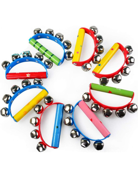 Set 4 Campanas de Madera Arcoíris CiCy para Bebés y Niños Set 4 Campanas de Madera Arcoíris CiCy para Bebés y Niños