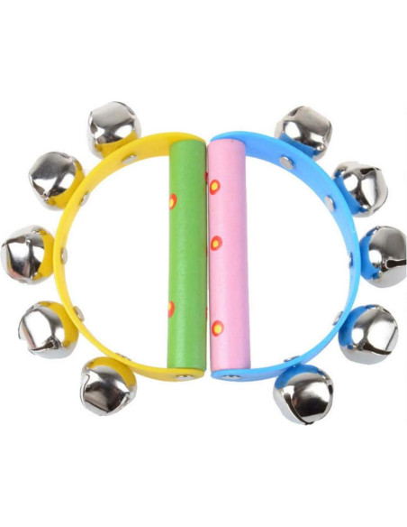 Set 4 Campanas de Madera Arcoíris CiCy para Bebés y Niños Set 4 Campanas de Madera Arcoíris CiCy para Bebés y Niños