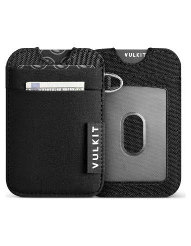 Cartera delgada VULKIT con bloqueo RFID - Minimalista negra