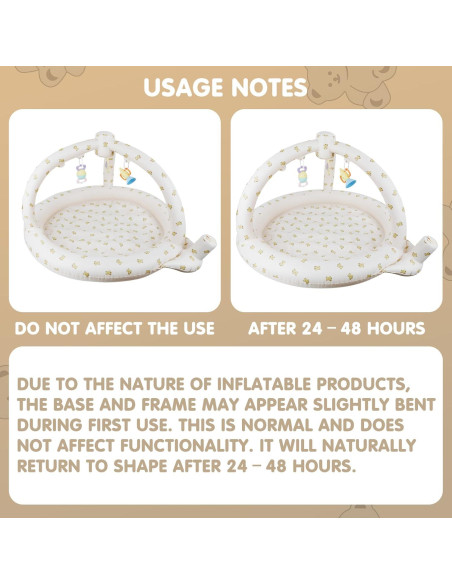 Alfombra de Juego Inflable EKEPE para Bebés 0-6 Meses Beige Alfombra de Juego Inflable EKEPE para Bebés 0-6 Meses Beige