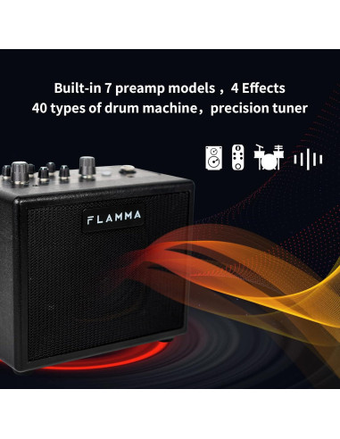 Amplificador de Guitarra Eléctrica Flamma FA05 5W Bluetooth