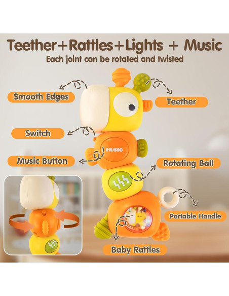 Juguete de Dentición para Bebés 0-6 Meses - Silicona Segura Juguete de Dentición para Bebés 0-6 Meses - Silicona Segura