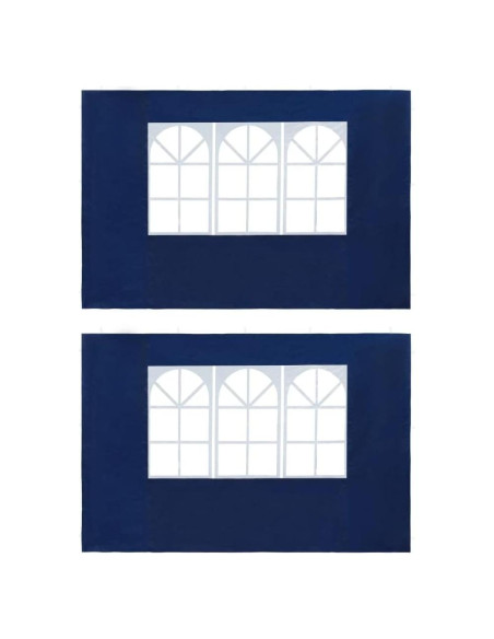 Pared lateral de carpa de fiesta WEHUOSIF 2 piezas azul PE Pared lateral de carpa de fiesta WEHUOSIF 2 piezas azul PE