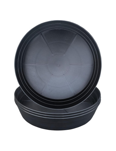 Plato para Plantas 10" Negro LWALRS - Paquete de 4, Profundo