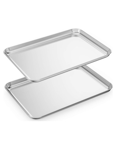 Juego de 2 Bandejas para Hornear HKJ Chef Acero Inoxidable 60x40 cm