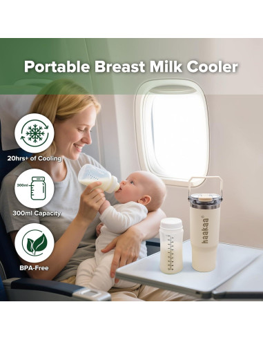 Enfriador de Leche Materna Portátil Haakaa 900ml con Botella