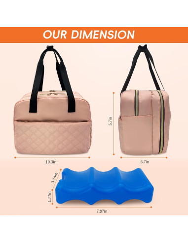 Bolsa de Leche Materna Portátil Liveagain Rosa con Hielo