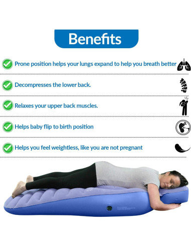 Almohada de Embarazo Cozy Bump Rosa 100% Algodón para Dormir