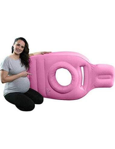 Almohada de Embarazo Cozy Bump Rosa 100% Algodón para Dormir