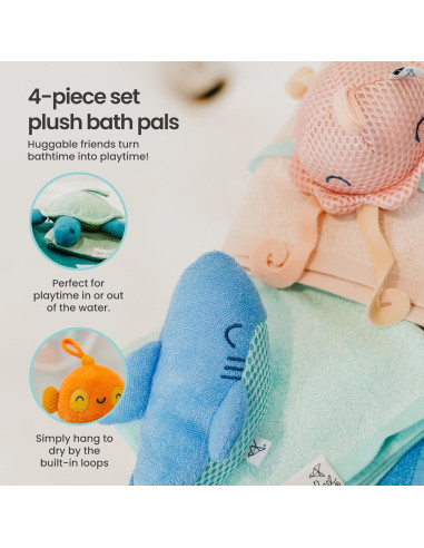 Juego de Juguetes de Baño de Felpa Copper Pearl - 4 Piezas