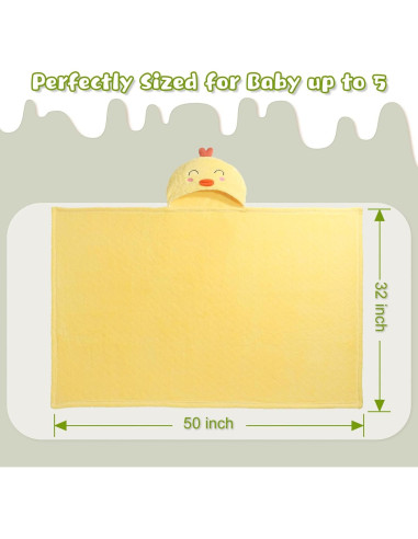Toallas de Baño con Capucha WODHOY para Niños 127x81cm