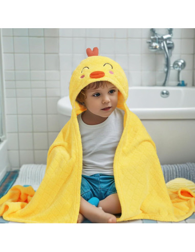 Toallas de Baño con Capucha WODHOY para Niños 127x81cm