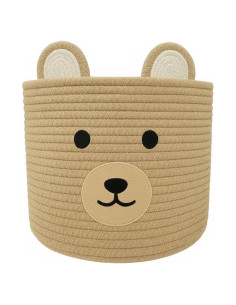 Cesta de Almacenamiento para Bebés Saiiwnn Oso Caqui 25.4x20.3cm