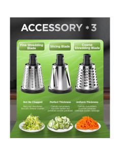 Rallador de Queso Manual MERIOR con 3 Cuchillas y Base de Succión 2