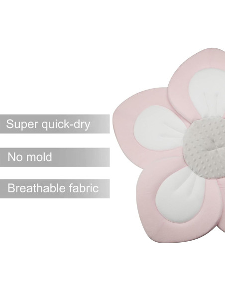 Almohadilla de Baño para Bebés PandaEar Rosa 80x80 cm Almohadilla de Baño para Bebés PandaEar Rosa 80x80 cm