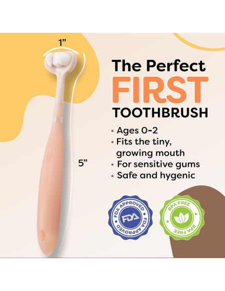 Cepillo de Dientes Trueocity para Bebés 6-12 Meses, Extra Suave Cepillo de Dientes Trueocity para Bebés 6-12 Meses, Extra Suave