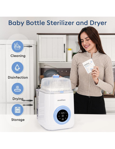 Lavadora de Botellas para Bebés MOMFANN - Esterilizador y Secador 6.57kg