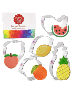 Juego de Cortadores de Galletas de Frutas Ann Clark - 5 Piezas