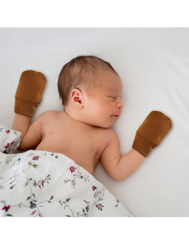 Cuffbow 16 Pares de Manoplas para Bebés 0-6 Meses Algodón