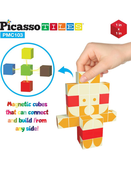 Cubo Magnético de Puzzles Pixel PicassoTiles 102-108 Piezas Cubo Magnético de Puzzles Pixel PicassoTiles 102-108 Piezas
