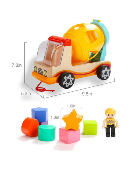 Clasificador de Formas de Madera TOP BRIGHT para Niños 2 Años Clasificador de Formas de Madera TOP BRIGHT para Niños 2 Años