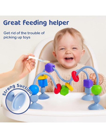 Juguete Sensorial de Silicona KLT para Silla Alta Bebé 6-24 Meses Juguete Sensorial de Silicona KLT para Silla Alta Bebé 6-24 Meses